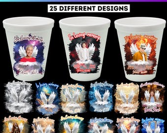 Memorial Styrofoam Editable Canva Template, In Loving Memory Styrofoam Cup Label, Editable Styrofoam Cup, Celebration of Life Favor Digital