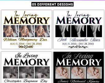 In Loving Memory Canva Editable Template, Memorial Canva Editable Designs, Goodbyes Are Not Forever Poem, Add Your Own Photo, Rest in Peace