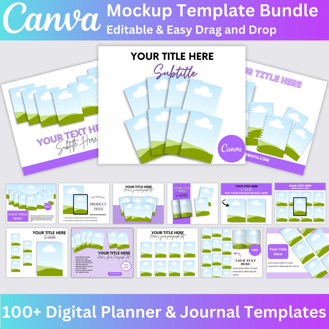 135 Etsy Listing Mockup Canva Editable Templates Bundle, Digital ...
