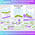 135 Etsy Listing Mockup Canva Editable Templates Bundle, Digital Product Mockup, Etsy Mockup Planners Journal, Drag and Drop Mockups