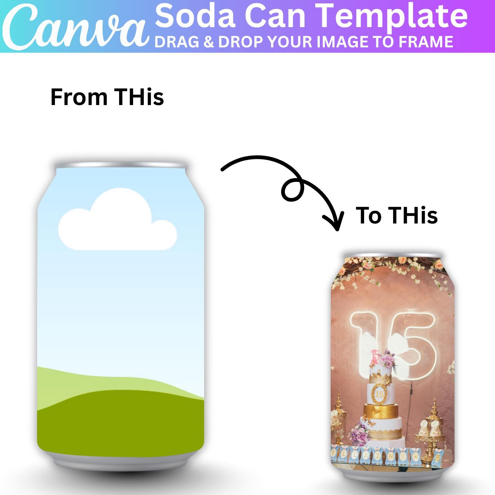 Soda Can Canva Template, Soda Can Wrapper Template, Blank Soda Can Wrap ...