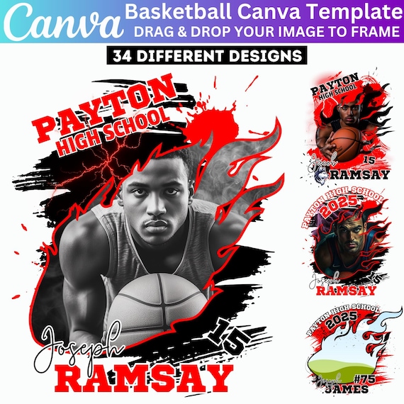 Basketball Bootleg Canva Editable Template, Bootleg Rap tee Canva Template, Canva Mascot Design, Canva T Shirt Design