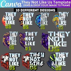 10 They not Like Us Canva Editable Design, Drag and Drop Your Design, They Not Like Us Canva Frame Template, Trending Canva Frame
