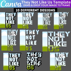 10 They not Like Us Canva Editable Design, Drag and Drop Your Design, They Not Like Us Canva Frame Template, Trending Canva Frame