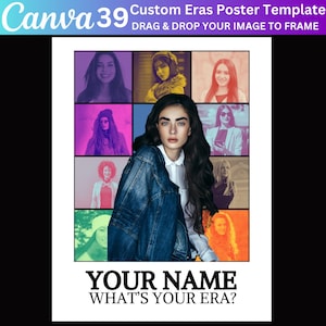 Custom Eras Canva Editable Template, Custom Eras Tour Poster, Canva Drag & Drop Design, Era&#39;s Themed Party, Custom Eras Tour Poster Template