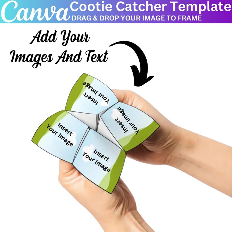 Cootie Catcher Template, Canva Editable Fortune Teller Design, DIY ...