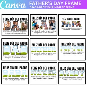 Plantilla Editable de Marco voor Papá en Canva, Marco de para Papá, Impresión de para Papá, Regalo del Día del Padre, Presente para Abuelo