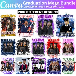 2025 Graduation tshirt Grad Bootleg Canva Template, Graduation t shirt bundle, Canva Grad tshirt template, Class of 2025 Graduation T Shirt 