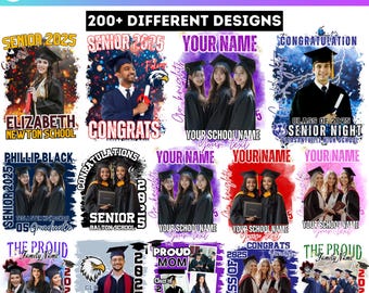 Plantilla Canva de camiseta de graduación de 2025, paquete de camisetas de graduación, plantilla de camiseta de graduación de Canva, camiseta de graduación de la clase de 2025