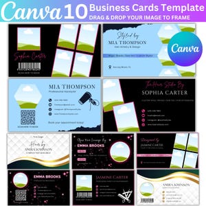 Business Card Template Bundle, Beauty Loyalty Card, Instagram Business Card, Salon Business Card Template, Hair Stylist Lash Tech, Nail Tech