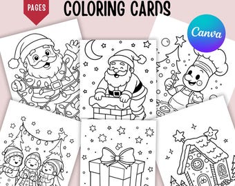 60 Christmas Coloring Pages Bundle, Christmas Coloring Book, Christmas Craft, Christmas Activities, Printable Holiday Arts for Kids, Digital