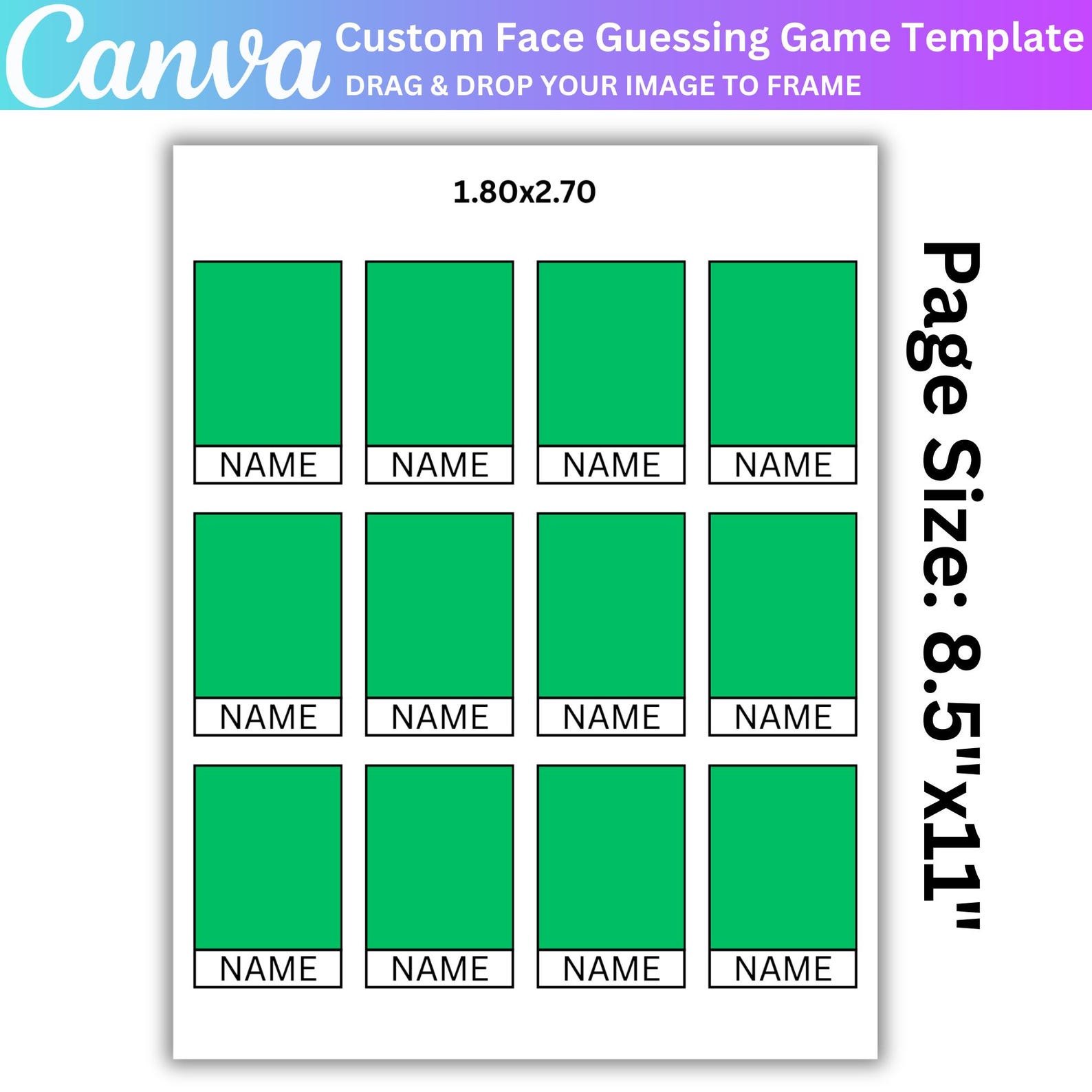 Custom Face Guessing Game Template, Guess Who Create Your Own Game ...