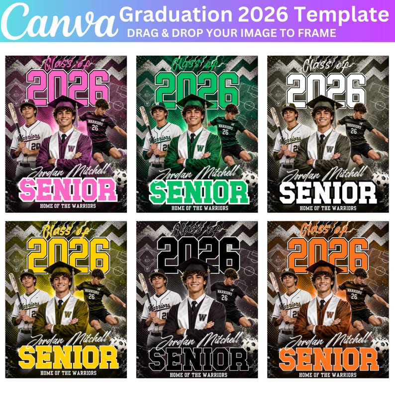 10 Graduation 2026 Poster Canva Template, Editable Senior 2026 Grad ...