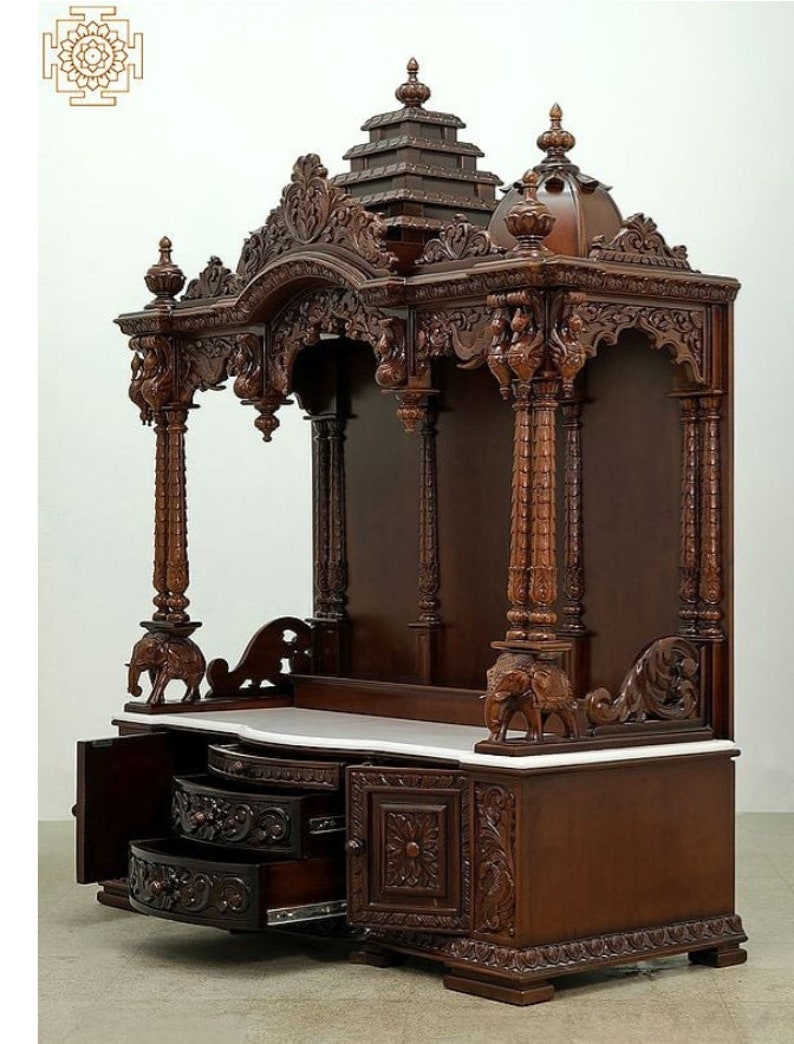 Wooden Home Temples , Hindu Mandir, Home Temple, Home Temple, Carved