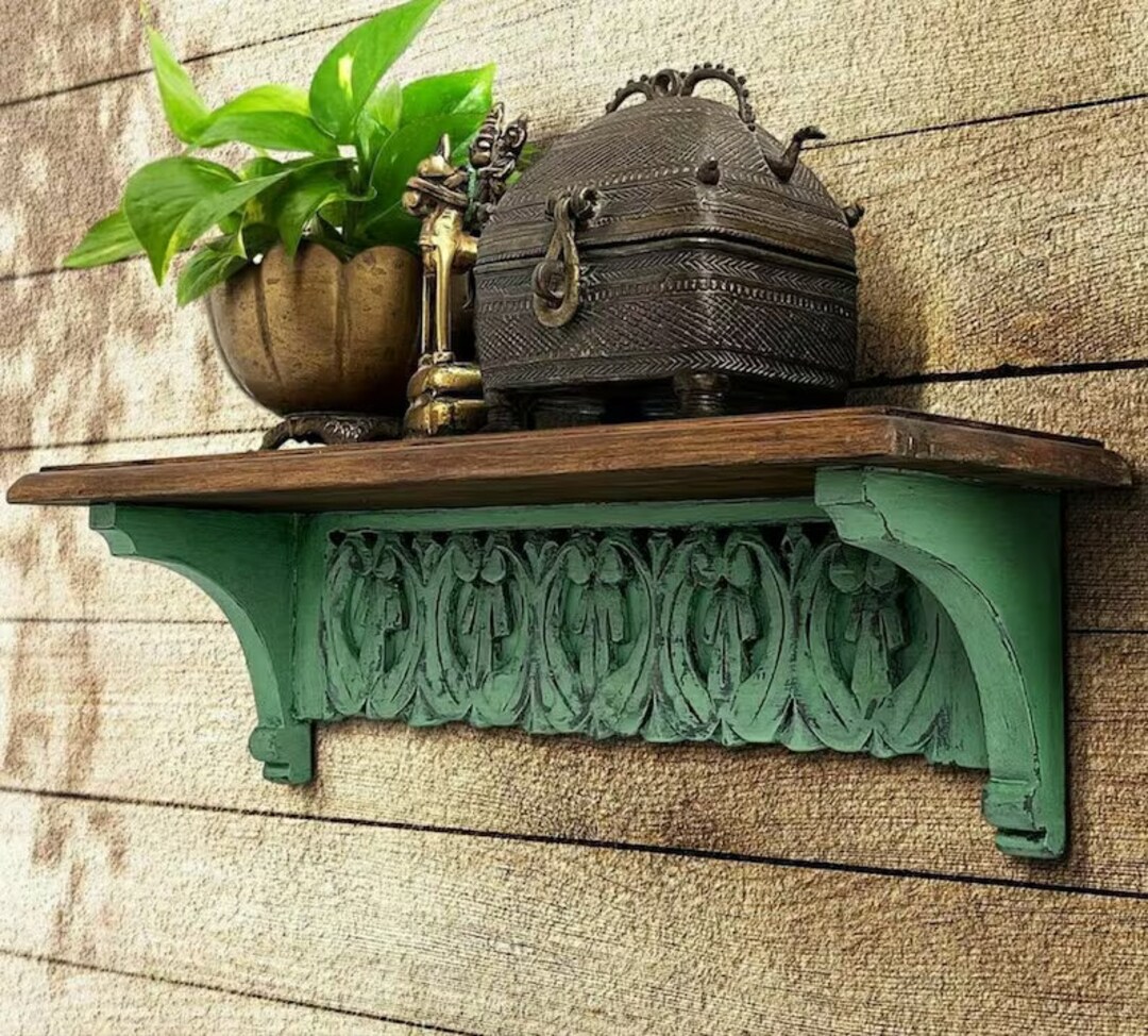 Carving Home Decor Shelf Handmade Wood Wall Shelf/wooden Wall Bracket Wood Shelving Unique Hand