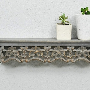 Wooden shelf Wall Wood/ Hand Carved wall shelf/Wood Carving Wall Shelf Antique Hand Carved wall shelf/Wood Carving shelf/Wood Carving