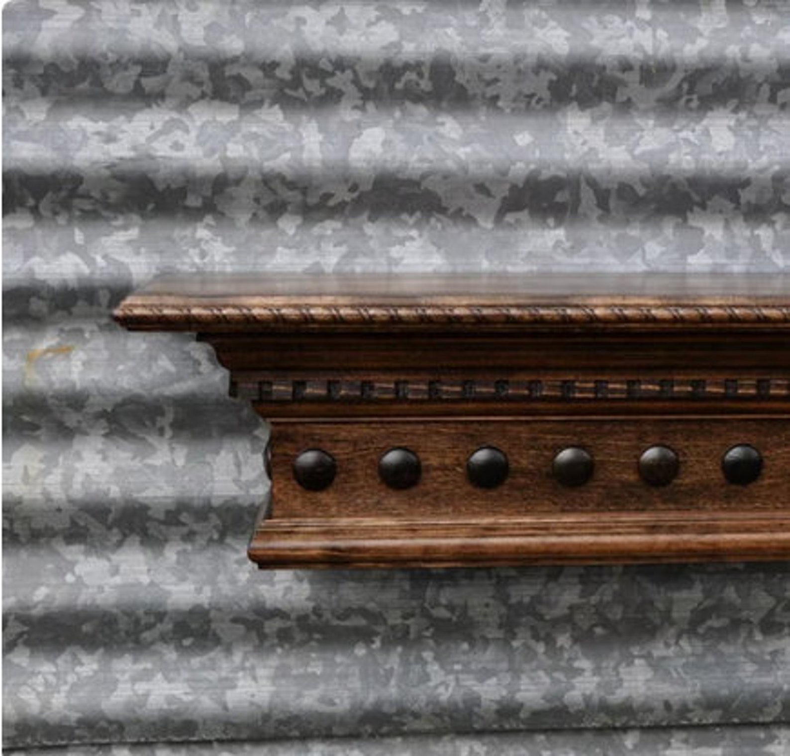 Dentil Crown Molding Mantel With Hardwood Domes Wooden Wall Etsy