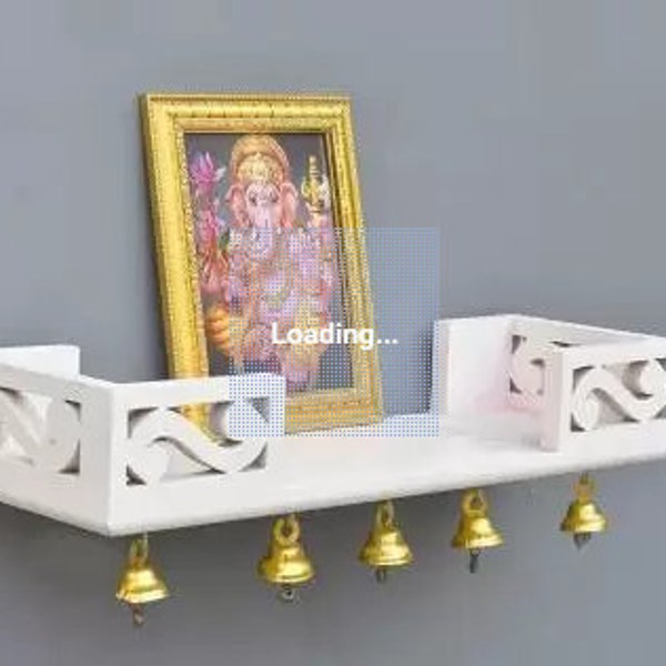 New Home Temple pooja Shelfs Mandir Wall Decor Shelving wall hangings Temple wood shelf Hanging temple  bell shelf temple mandir puja ghar