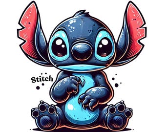 Cute stitch png clipart, stitch png, lilo and stitch character, instant download