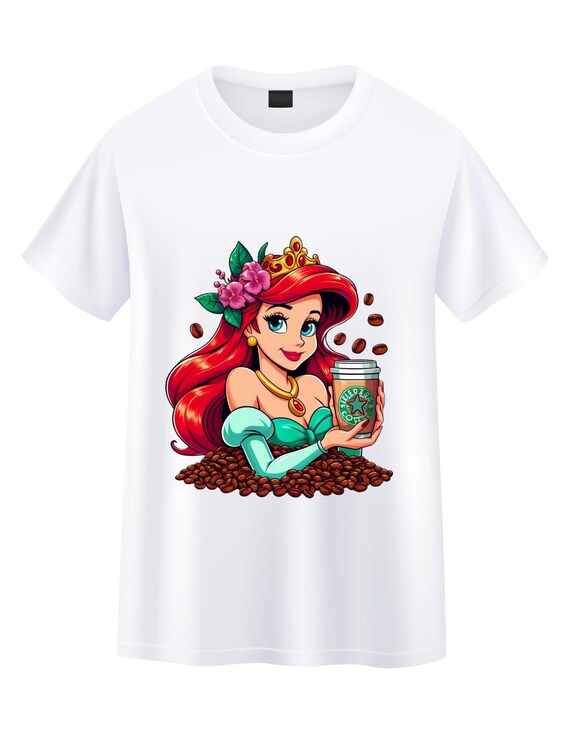 The Little Mermaid Drink Coffee, Princess Ariel Png Clipart, Ariel