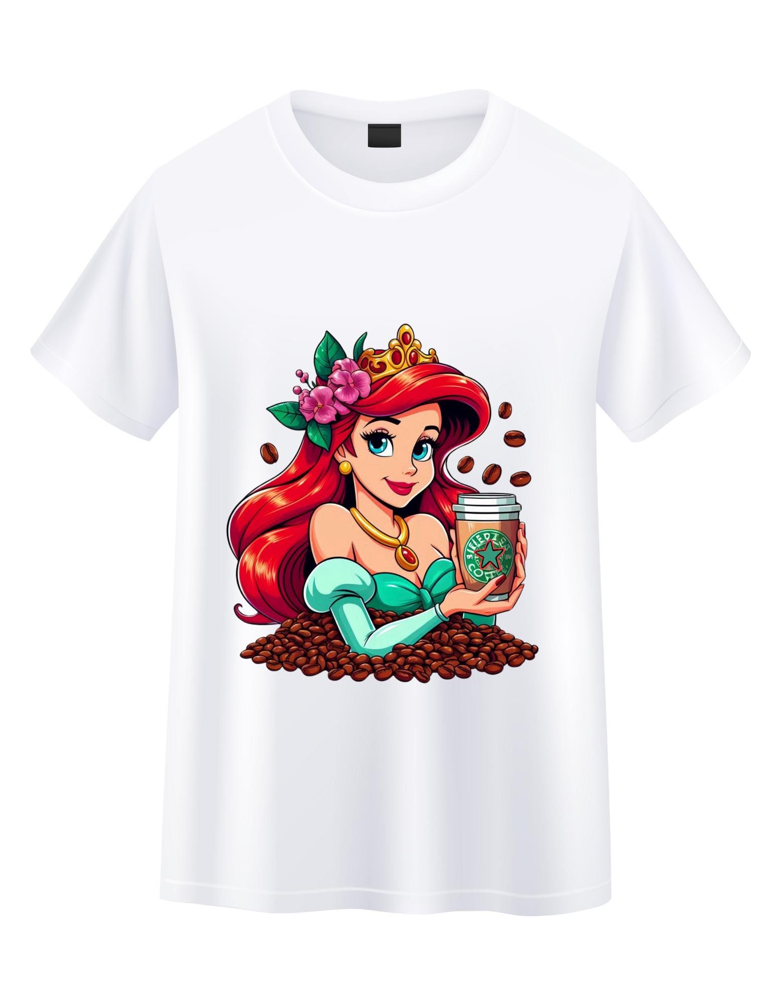 The Little Mermaid Drink Coffee, Princess Ariel Png Clipart, Ariel