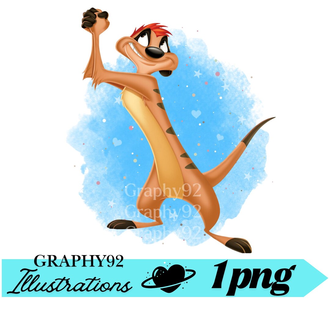 The Lion King Timon Png Clipart, Timon Png, Watercolour Background ...