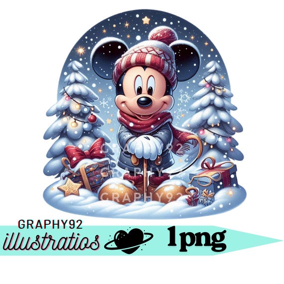 ミッキーマウスのPNGクリップアート、ミッキーマウスの冬のデザイン