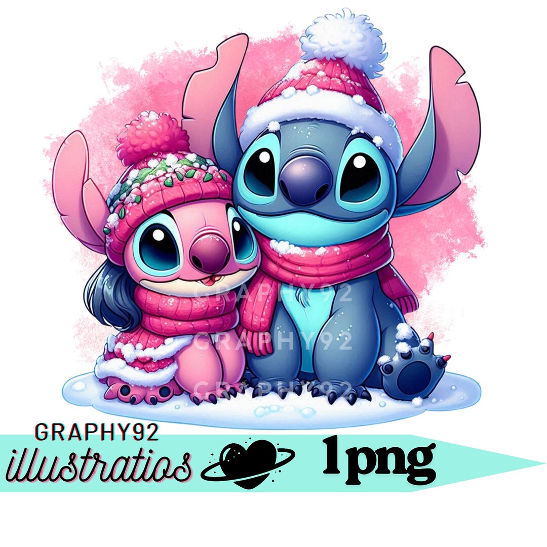 スティッチと天使の水彩画の背景、スティッチと天使のpngクリップ