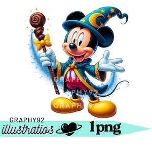 Micky Maus zauberer png, Mickymaus png Clipart, Zauberer png, Sofort Download
