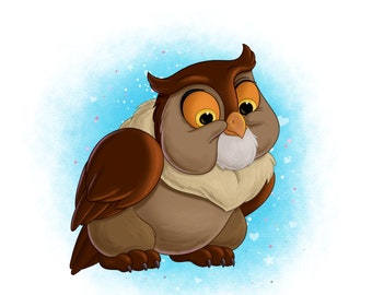 水彩フクロウ PNG バンドル、バンビフレンズデザイン（デジタル