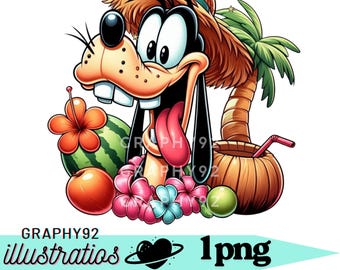 グーフィーのラブデザイン、グーフィーのPNGクリップアート、ミッキー