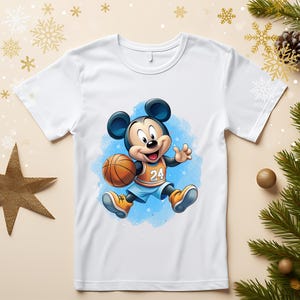 Mickey mouse watercolor background, mickey mouse png clipart, mickey basketball, instant download image 2