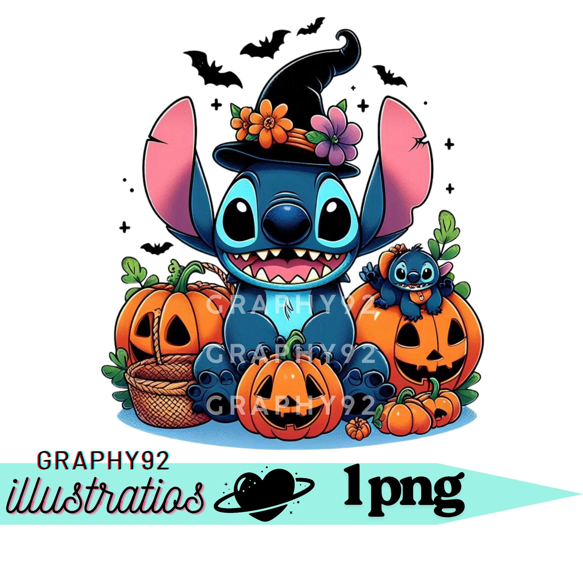 かわいいスティッチのPNGクリップアート、スティッチのハロウィーン