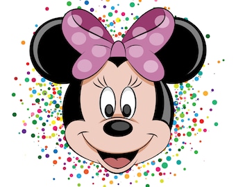 Minnie mouse watercolour background,  minnie mouse png design, minnie mouse png clipart,  instant download
