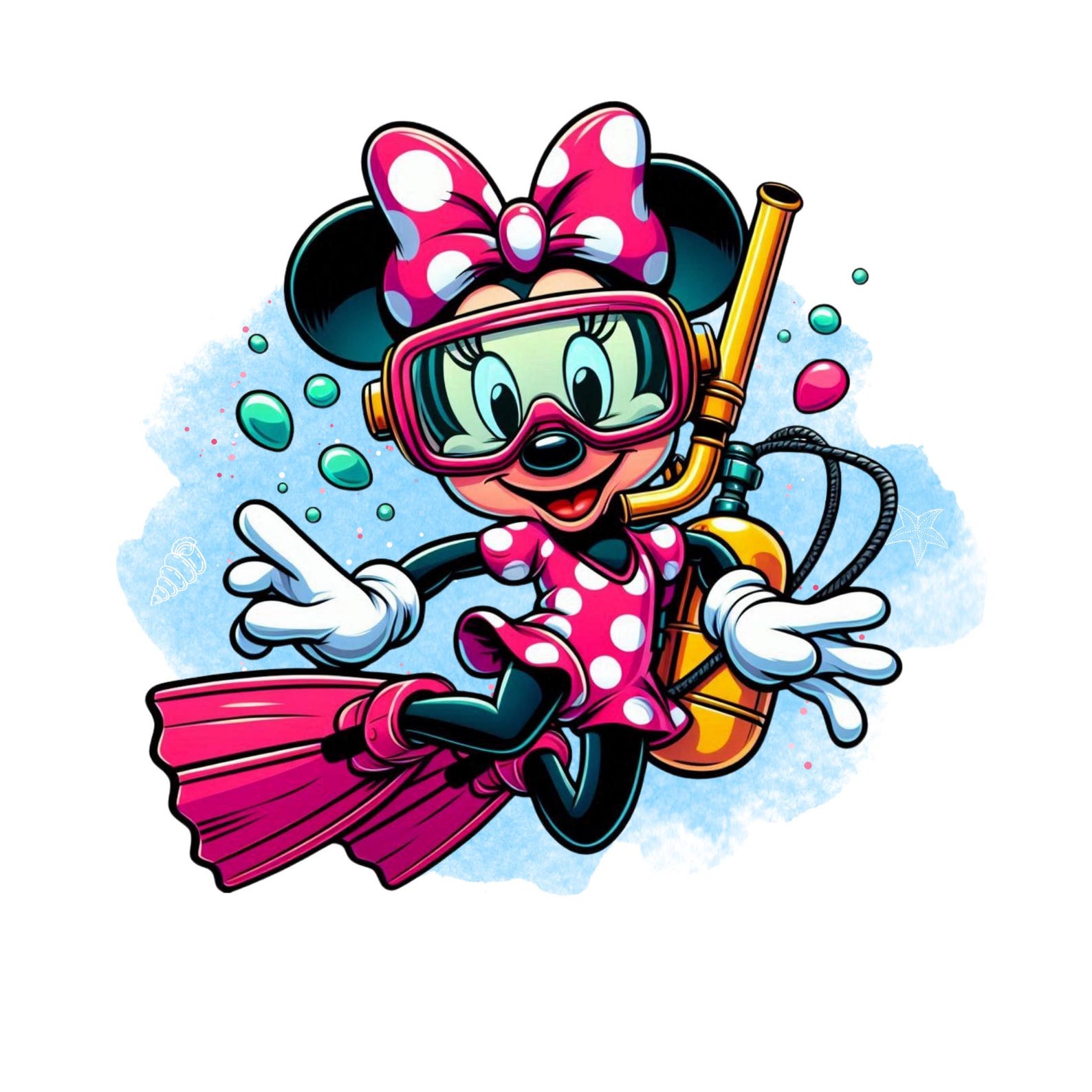 Mini Mouse Rafting Minnie Mouse Diver, Minnie Mouse Png Clipart, Minnie Mouse Mermaid ...