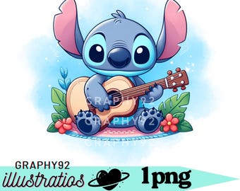 スティッチ ギター付きスタチュー – 加藤工芸（Hand Crafted） il_340x270.7261086884_rx2p.jpg