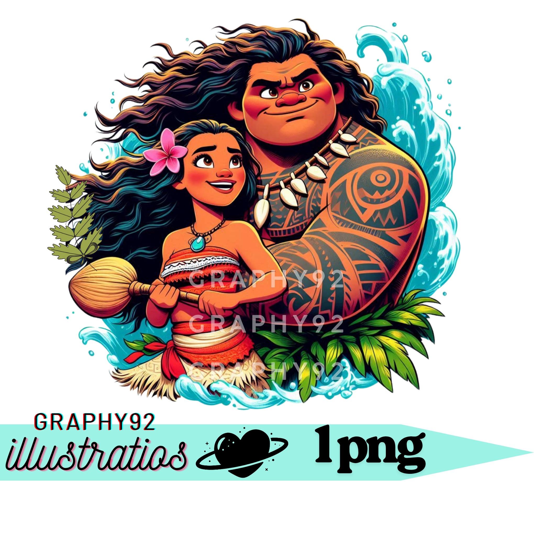 モアナとマウイのPNGクリップアート、プリンセスモアナのPNG、マウイの