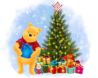くまのプーさんのクリスマス、くまのプーさんのPNGクリップアート