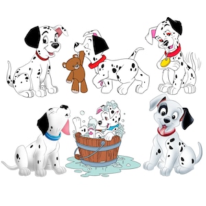 101 dalmatians png bundle, 101 dalmatians png clipart set, dalmatians dog png, dalmatians images, high quality, instant download