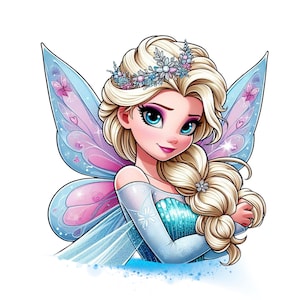 Princess Elsa fairy design, frozen elsa png clipart, elsa png, frozen png, instant download