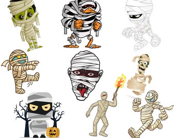 Mummy png bundle, mummy png clipart, halloween mummy png, mummy shirt design,