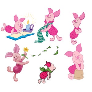 Piglet png bundle, Winnie the pooh character, piglet clipart, instant download