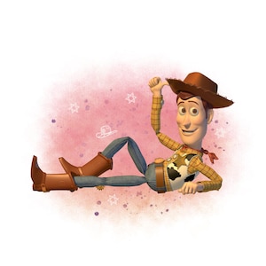 Sheriff woody watercolour background,  toy story png clipart,  Sheriff woody png, ınstant download