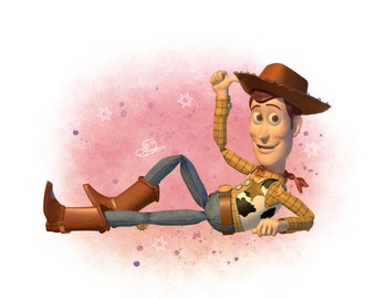 Sheriff woody watercolour background,  toy story png clipart,  Sheriff woody png, ınstant download