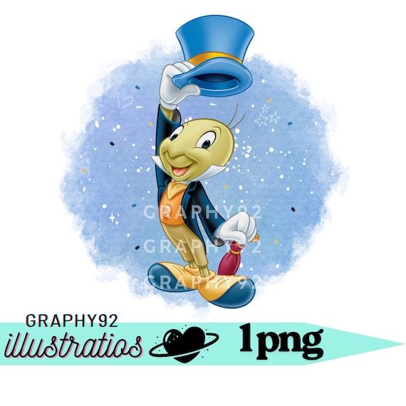 ジミニークリケット ☆ 絵画 ジミニー・クリケットの水彩画の背景、ジミニー・クリケットのpng