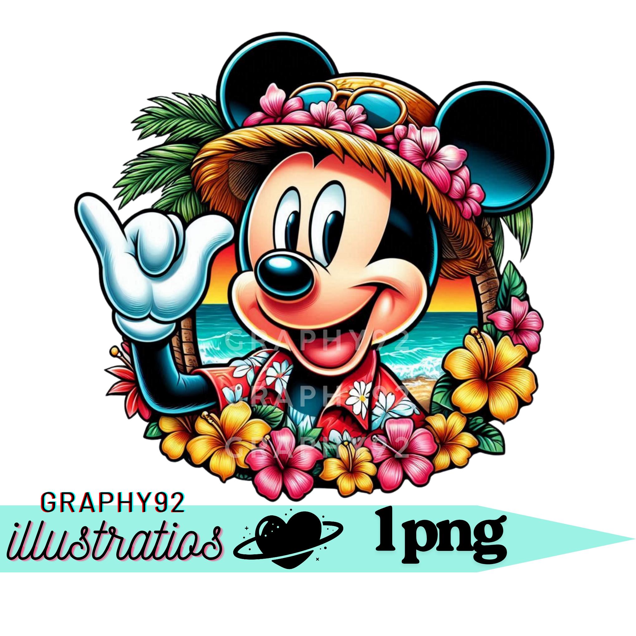 Mickey Mouse Hawaiian, Mickey Mouse Png Clipart, Mickey Mouse