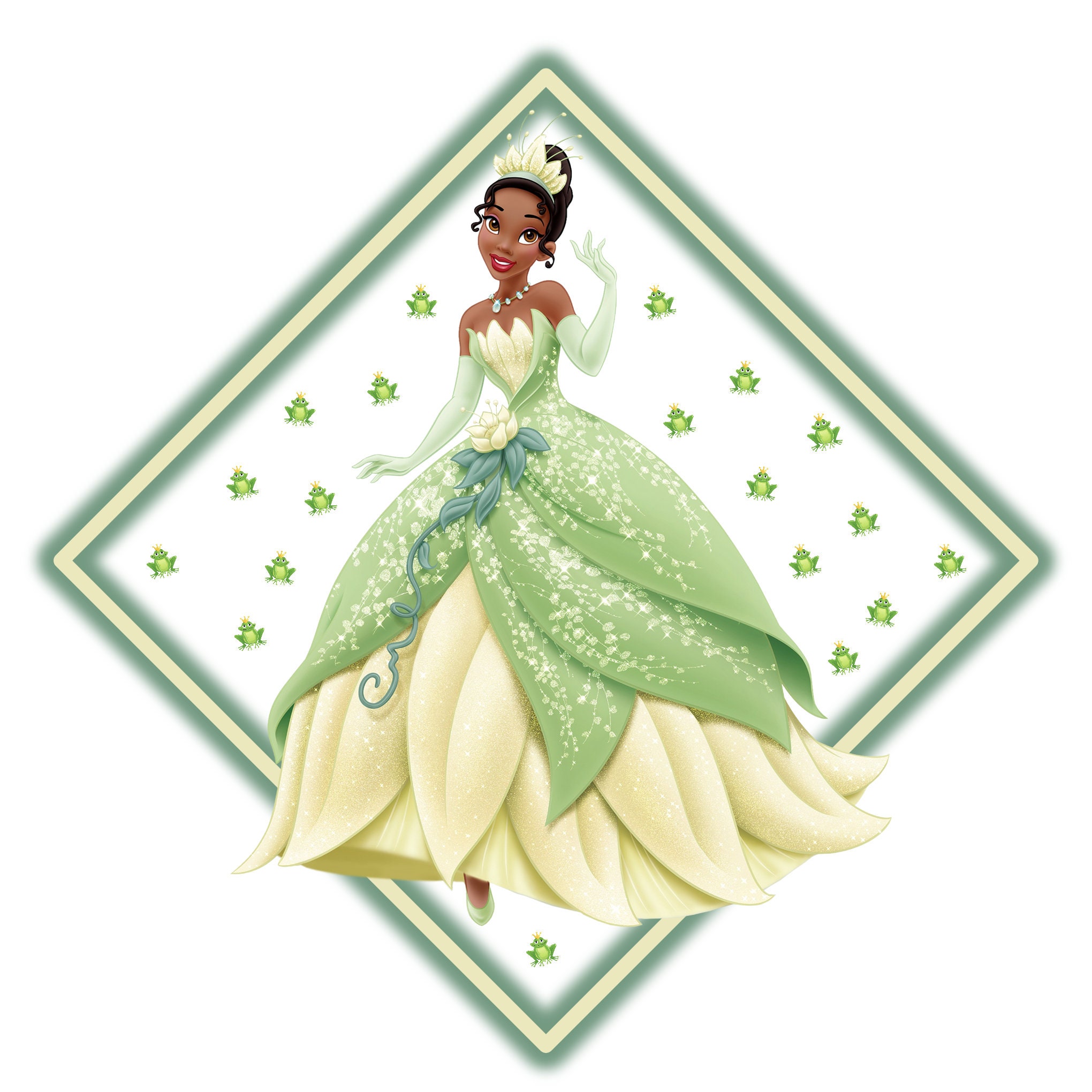 Sapo Princesa Vestido Verde Disney Png Princesas De Disney Con