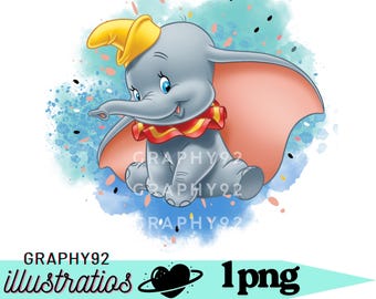 ダンボの花のデザイン、ダンボのPNGクリップアート、ダンボの象のPNG