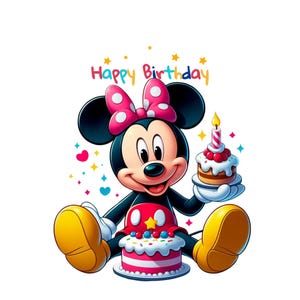 Minnie mouse birthday design,  minnie mouse png clipart, minnie birthday, baby minnie mouse, instant download
