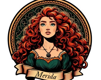 Clipart princesse merida png, brave merida png, brave png, princesse png, téléchargement immédiat